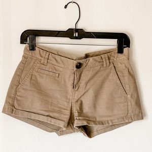 Express khaki mini shorts